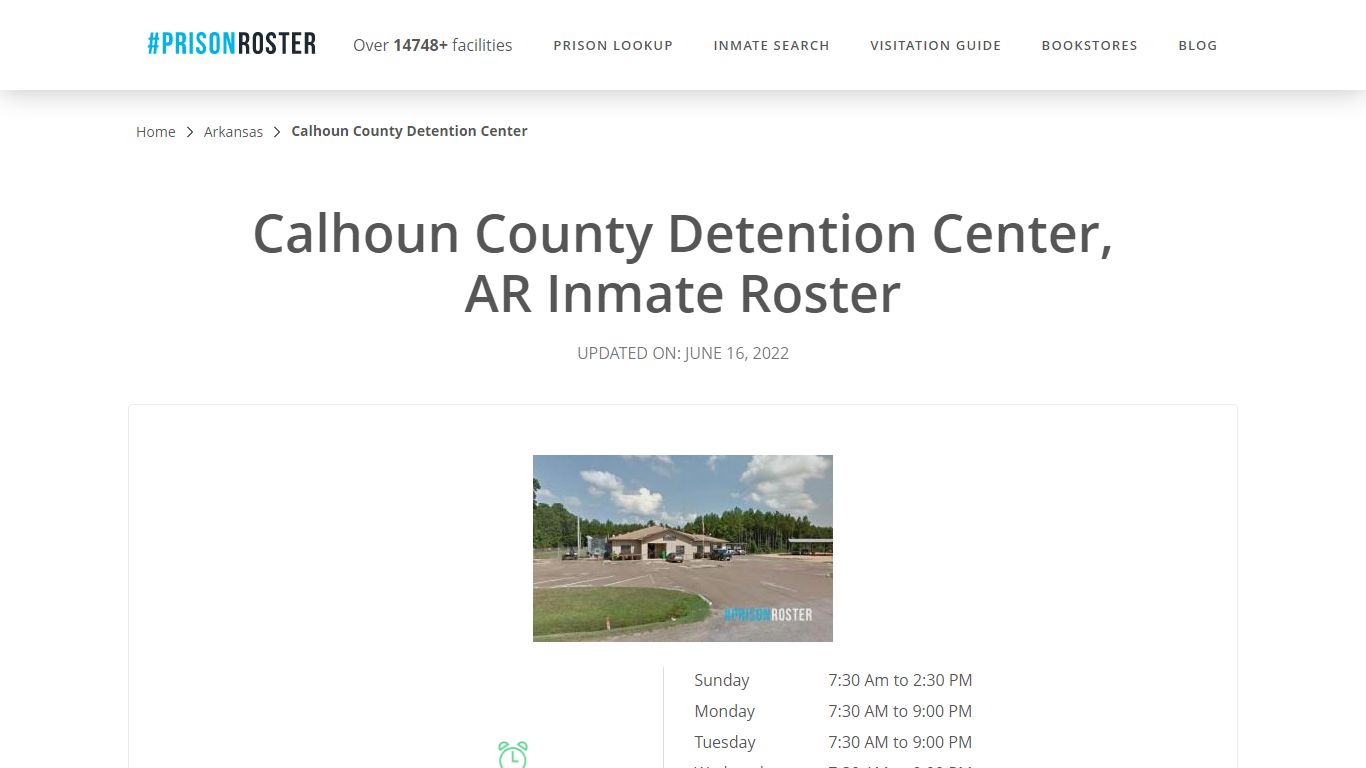 Calhoun County Detention Center, AR Inmate Roster