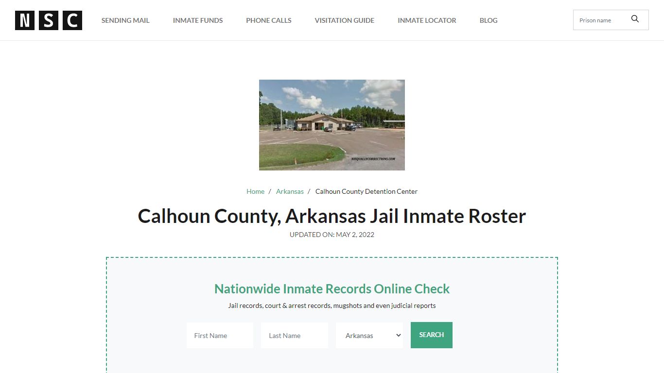 Calhoun County, Arkansas Jail Inmate List