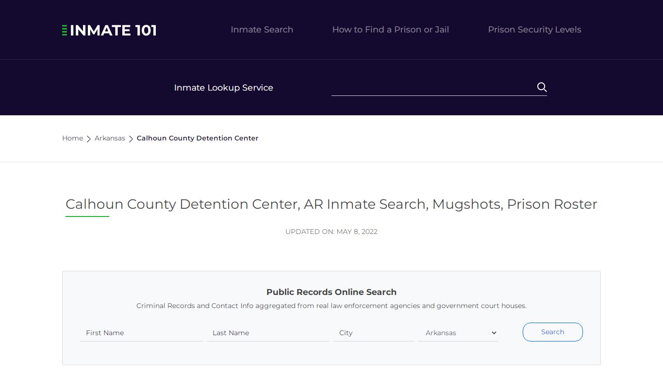 Calhoun County Detention Center, AR Inmate Search ...