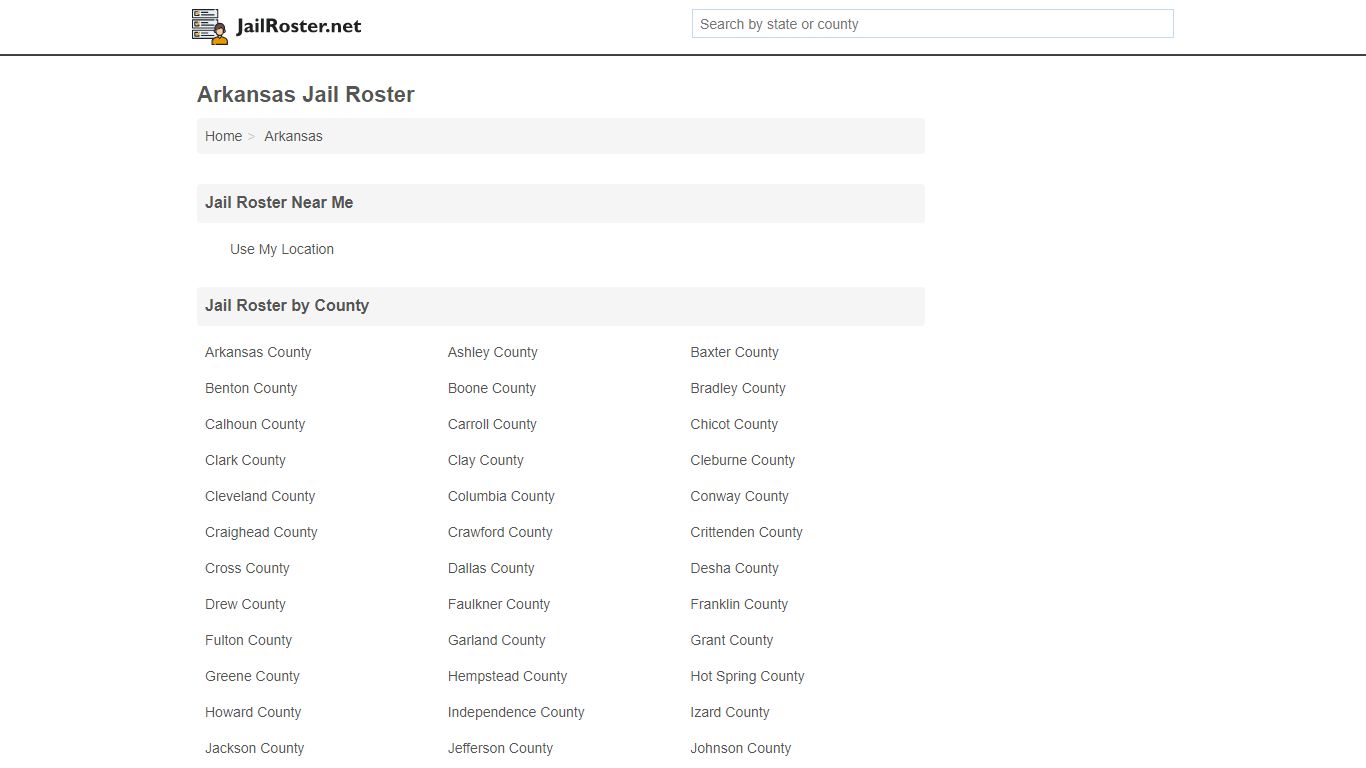 Arkansas Jail Roster